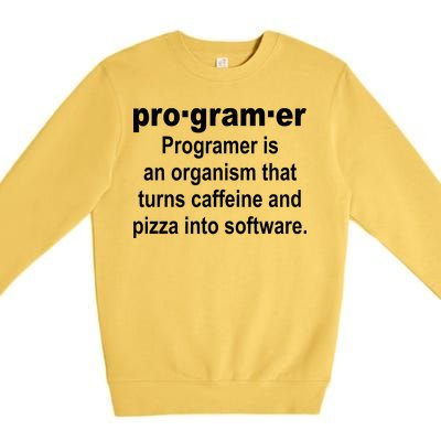 Definition of A Programmer Premium Crewneck Sweatshirt