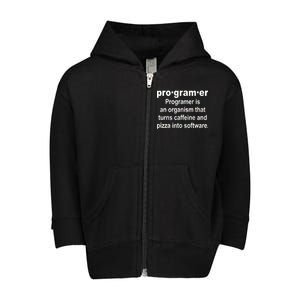 Definition of A Programmer Toddler Zip Fleece Hoodie