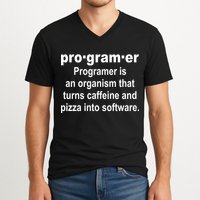 Definition of A Programmer V-Neck T-Shirt