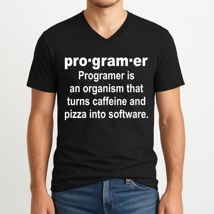 Definition of A Programmer V-Neck T-Shirt