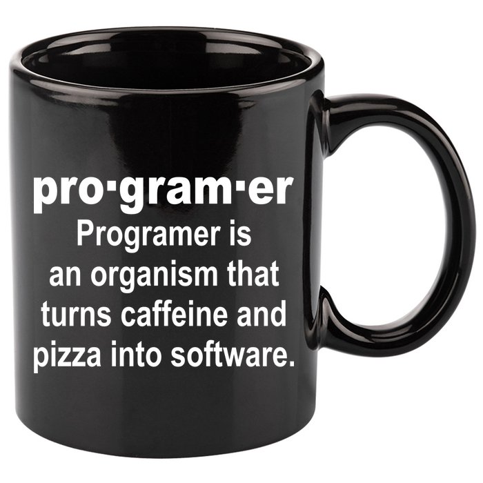 Definition of A Programmer 11oz C Handle Ceramic Mug