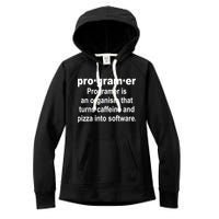 Definition of A Programmer Women's Fleece Hoodie