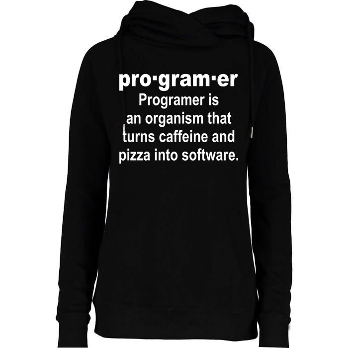 Definition of A Programmer Womens Funnel Neck Pullover Hood