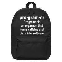 Definition of A Programmer 16 in Basic Backpack