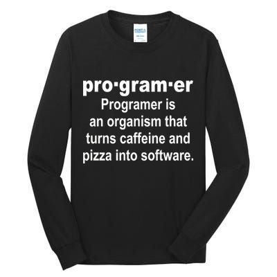 Definition of A Programmer Tall Long Sleeve T-Shirt