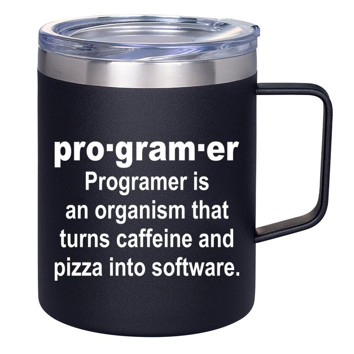Definition of A Programmer 12oz Stainless Steel Coffee Mug