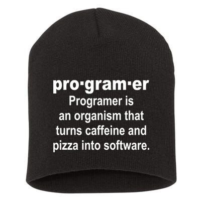 Definition of A Programmer Short Acrylic Beanie