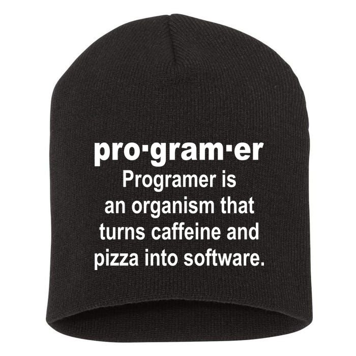 Definition of A Programmer Short Acrylic Beanie