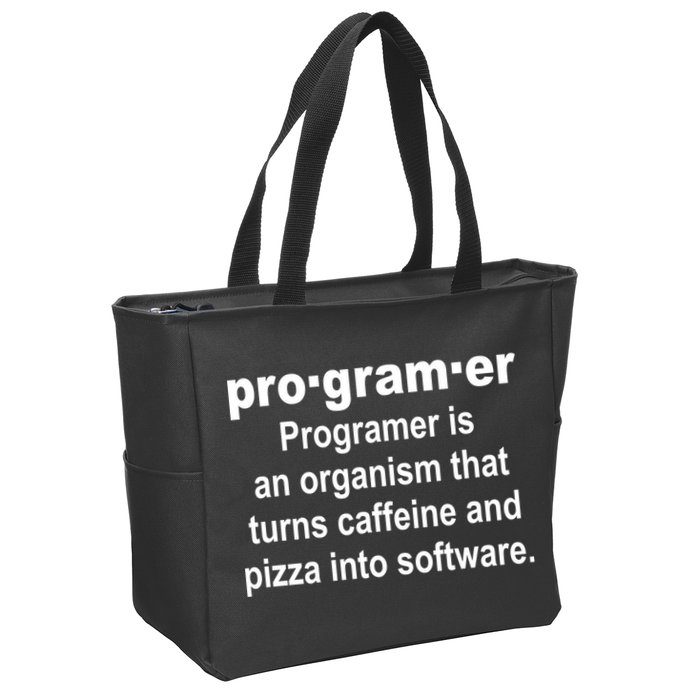 Definition of A Programmer Zip Tote Bag