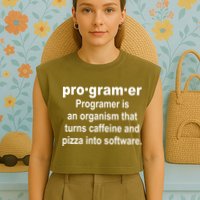 Definition of A Programmer Garment-Dyed Women's Muscle Tee