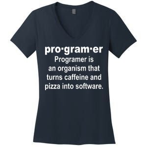 Definition of A Programmer Women's V-Neck T-Shirt