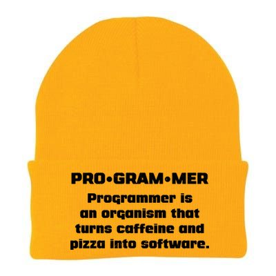 Definition of A Programmer Funny Coffee Knit Cap Winter Beanie