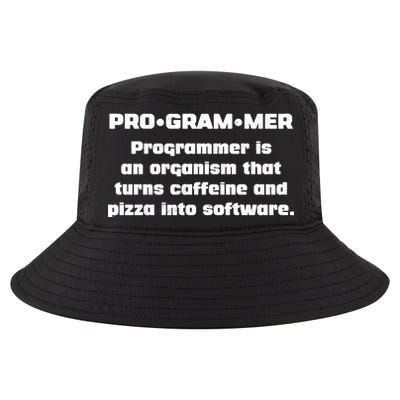 Definition of A Programmer Funny Coffee Cool Comfort Performance Bucket Hat