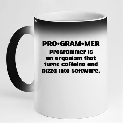 Definition of A Programmer Funny Coffee 11oz Black Color Changing Mug