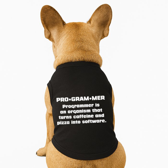 Definition of A Programmer Funny Coffee Doggie Tank