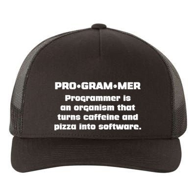 Definition of A Programmer Funny Coffee Yupoong Adult 5-Panel Trucker Hat