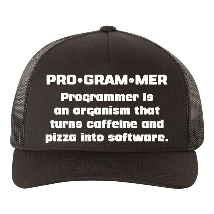 Definition of A Programmer Funny Coffee Yupoong Adult 5-Panel Trucker Hat