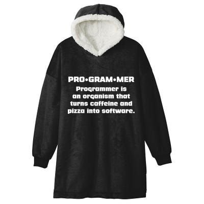 Definition of A Programmer Funny Coffee Hooded Wearable Blanket
