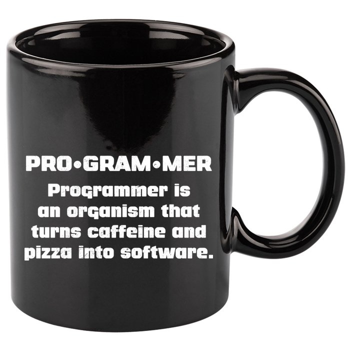 Definition of A Programmer Funny Coffee 11oz C Handle Ceramic Mug