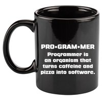 Definition of A Programmer Funny Coffee 11oz C Handle Ceramic Mug