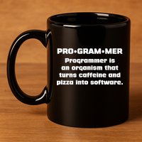 Definition of A Programmer Funny Coffee 11oz C Handle Ceramic Mug