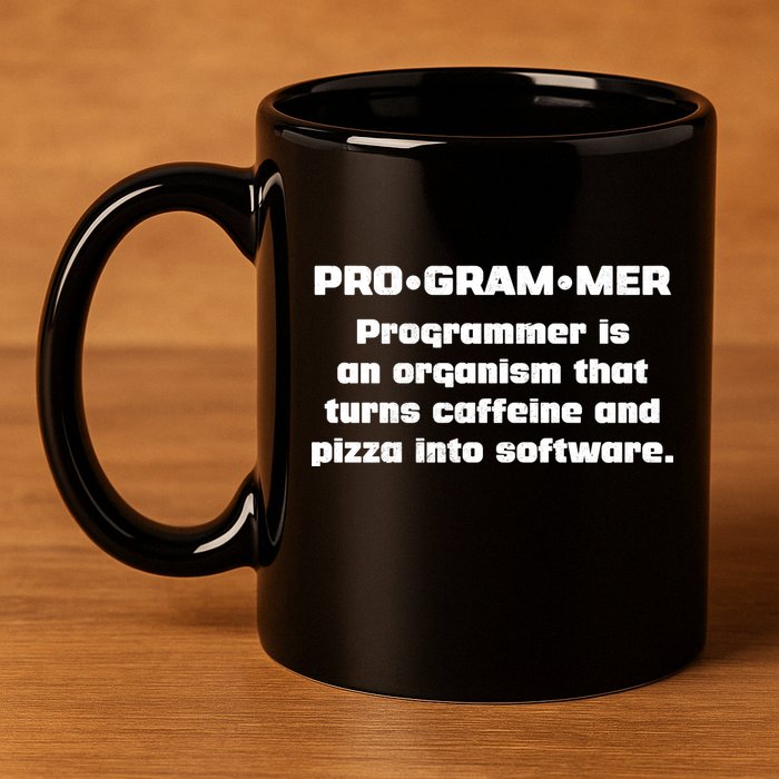 Definition of A Programmer Funny Coffee 11oz C Handle Ceramic Mug