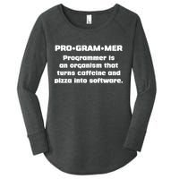 Definition of A Programmer Funny Coffee Women's Perfect Tri Tunic Long Sleeve Shirt