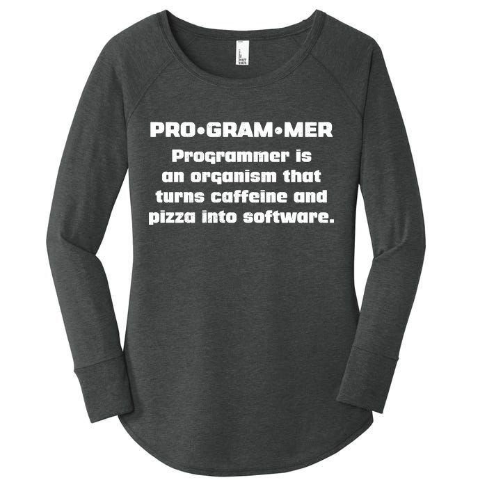 Definition of A Programmer Funny Coffee Women's Perfect Tri Tunic Long Sleeve Shirt