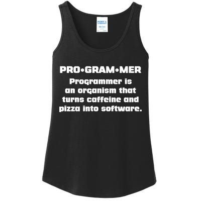 Definition of A Programmer Funny Coffee Ladies Essential Tank