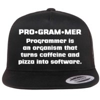 Definition of A Programmer Funny Coffee Flat Bill Trucker Hat