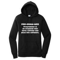 Definition of A Programmer Funny Coffee Women's Pullover Hoodie