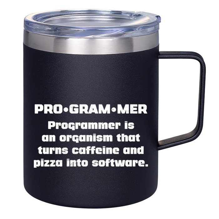 Definition of A Programmer Funny Coffee 12oz Stainless Steel Coffee Mug