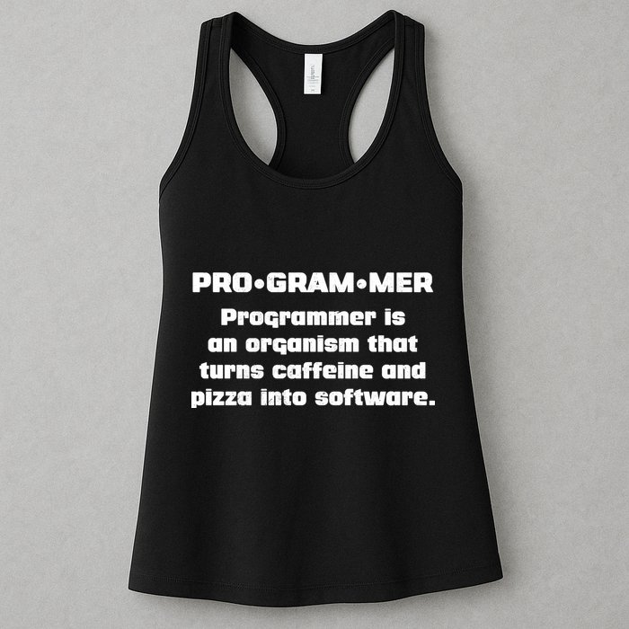 Definition of A Programmer Funny Coffee Womens Tank Top