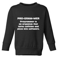 Definition of A Programmer Funny Coffee Toddler Sweatshirt