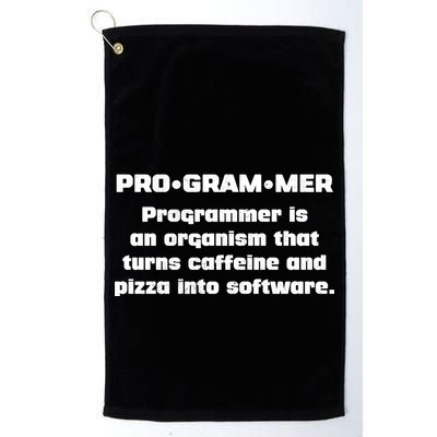 Definition of A Programmer Funny Coffee Golf Towel