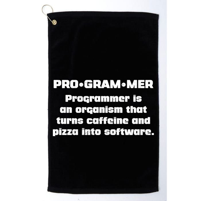 Definition of A Programmer Funny Coffee Golf Towel