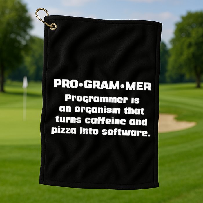 Definition of A Programmer Funny Coffee Golf Towel