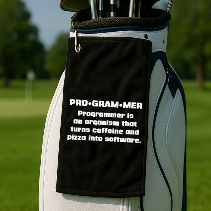 Definition of A Programmer Funny Coffee Golf Towel