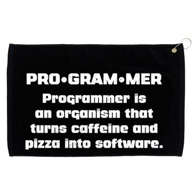 Definition of A Programmer Funny Coffee Grommeted Golf Towel