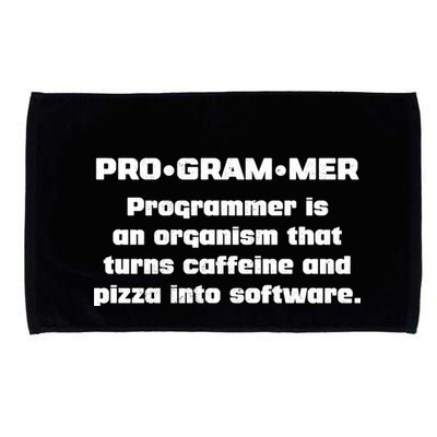 Definition of A Programmer Funny Coffee Microfiber Hand Towel