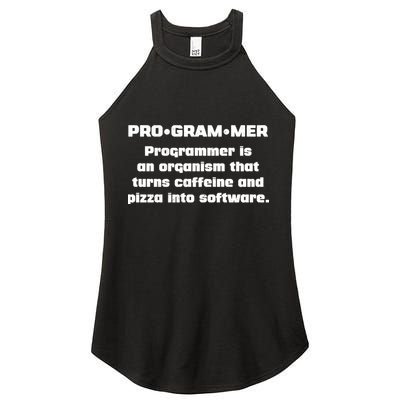 Definition of A Programmer Funny Coffee Women's Perfect Tri Rocker Tank