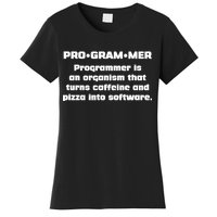 Definition of A Programmer Funny Coffee Women's T-Shirt