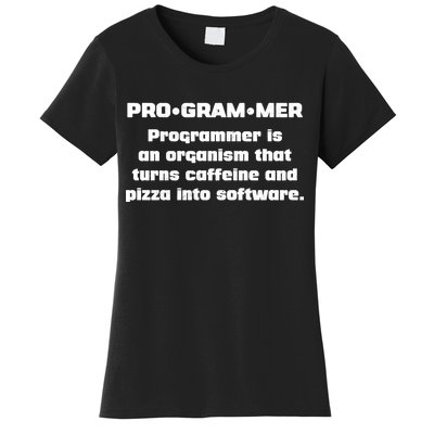 Definition of A Programmer Funny Coffee Women's T-Shirt