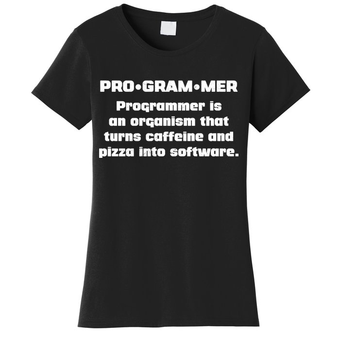 Definition of A Programmer Funny Coffee Women's T-Shirt