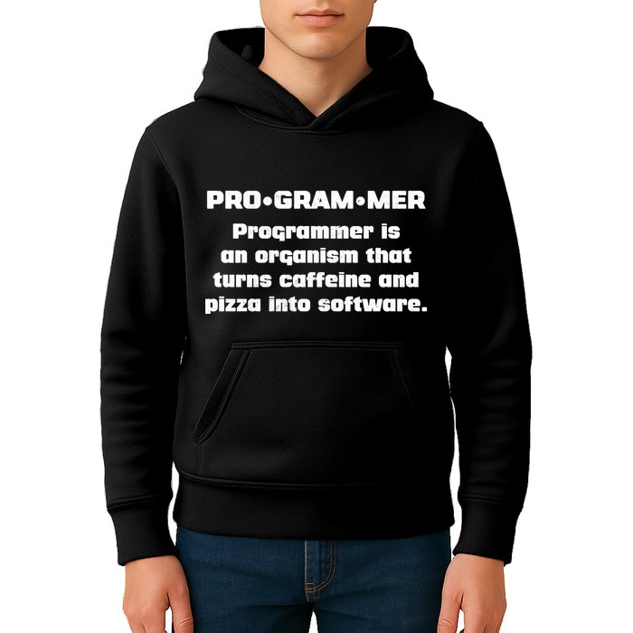 Definition of A Programmer Funny Coffee Kids Hoodie