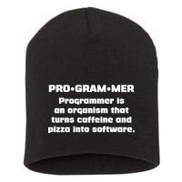 Definition of A Programmer Funny Coffee Short Acrylic Beanie