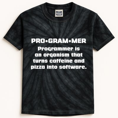 Definition of A Programmer Funny Coffee Kids Tie-Dye T-Shirt