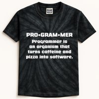Definition of A Programmer Funny Coffee Kids Tie-Dye T-Shirt