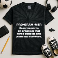 Definition of A Programmer Funny Coffee Kids Tie-Dye T-Shirt