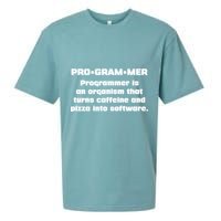 Definition of A Programmer Funny Coffee Sueded Cloud Jersey T-Shirt